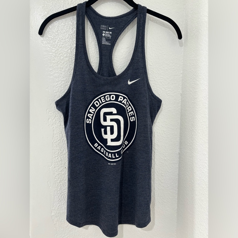 THE NIKE TEE athletic cut Women's Navy MLB Tank Top